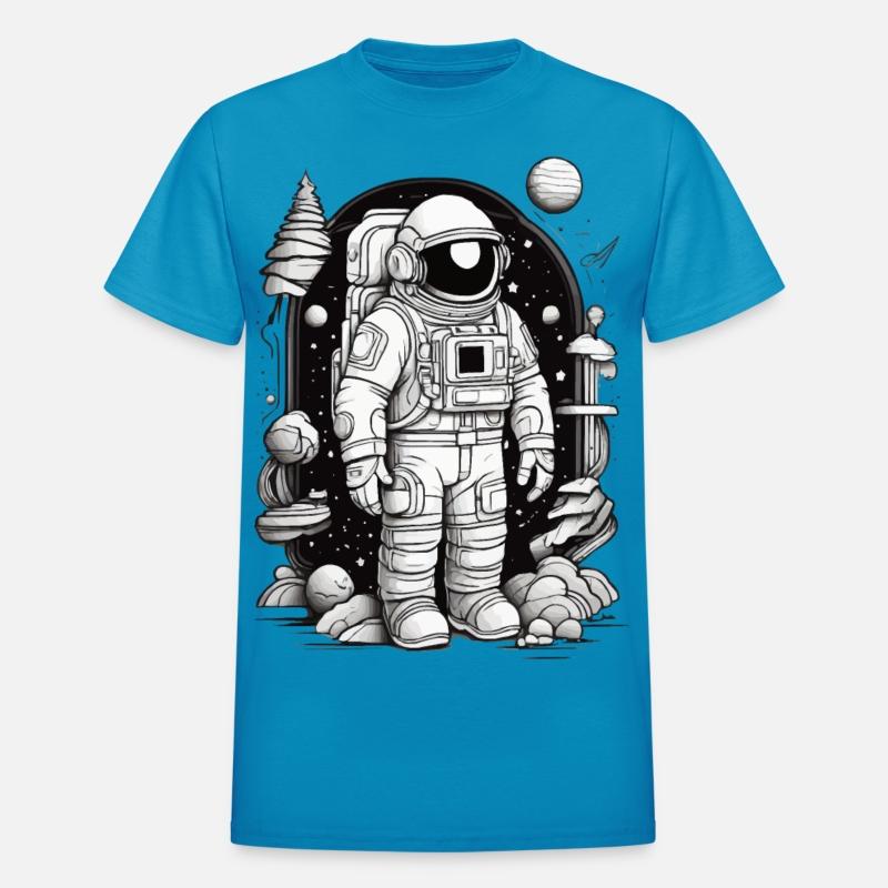 ASTRONAUT FLOATS AND SURROUNDED BY COSMIC WONDERS