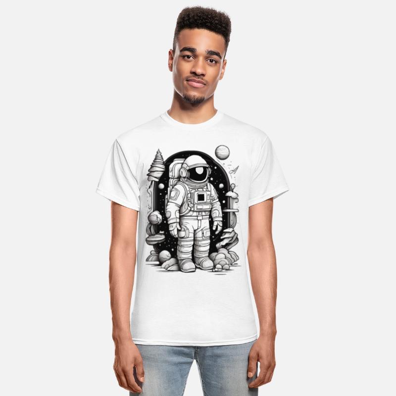 ASTRONAUT FLOATS AND SURROUNDED BY COSMIC WONDERS