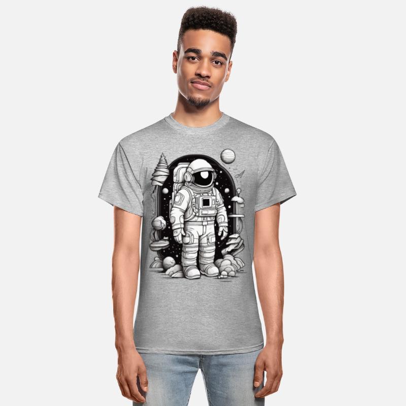 ASTRONAUT FLOATS AND SURROUNDED BY COSMIC WONDERS