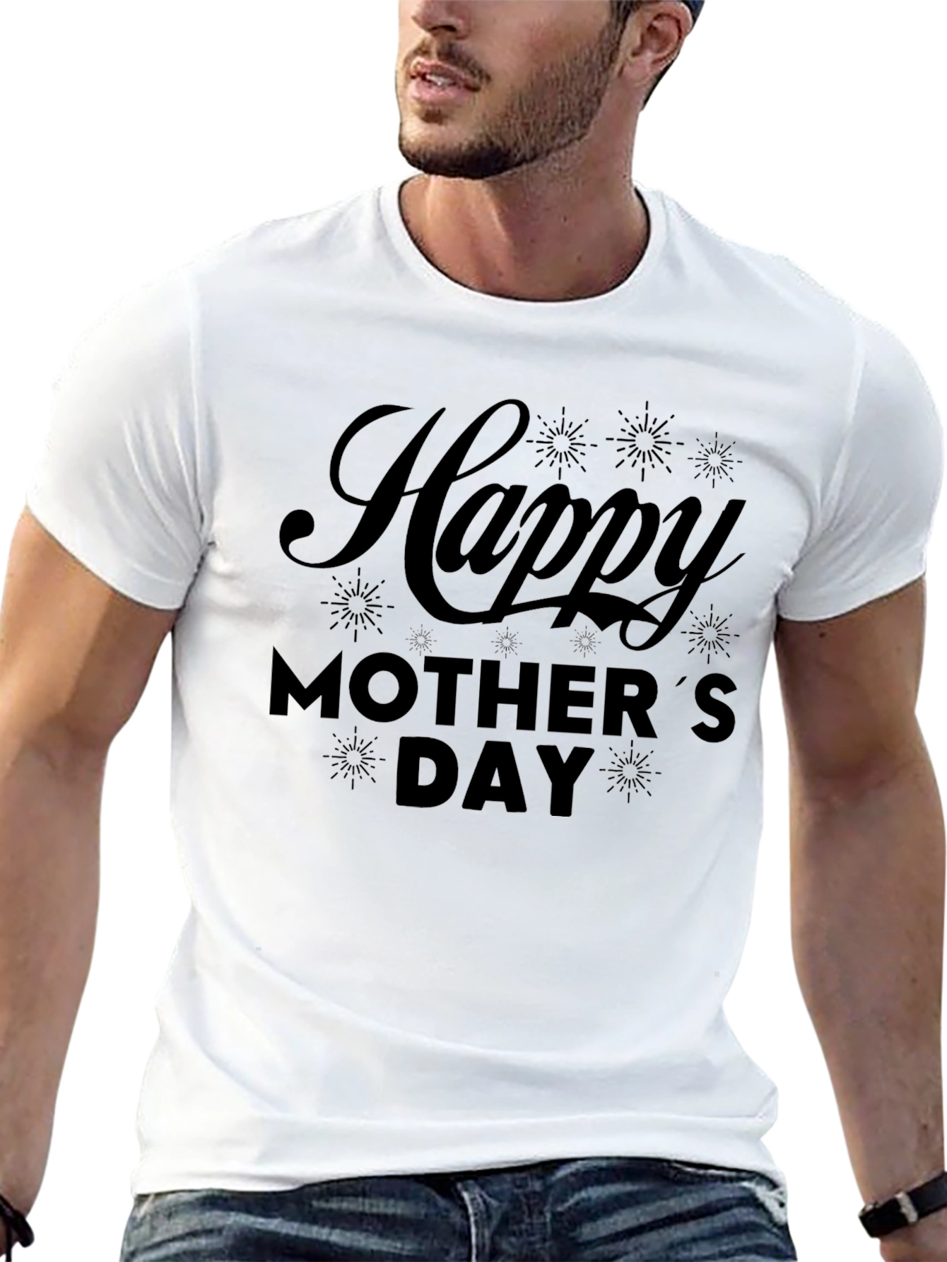 Happy Mothers Day Black T-Shirt