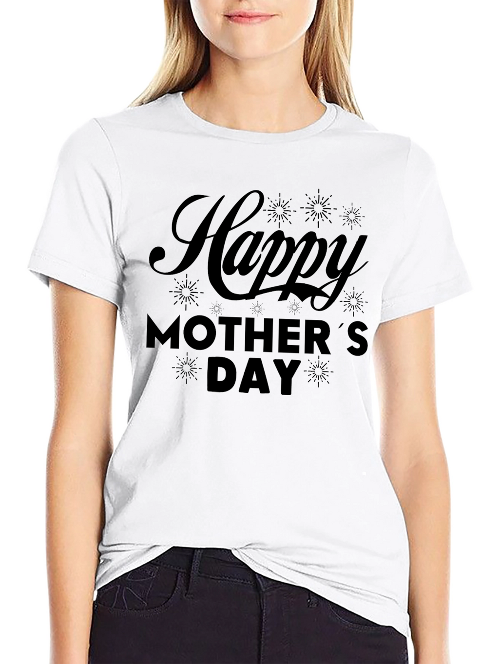 Happy Mothers Day Black T-Shirt