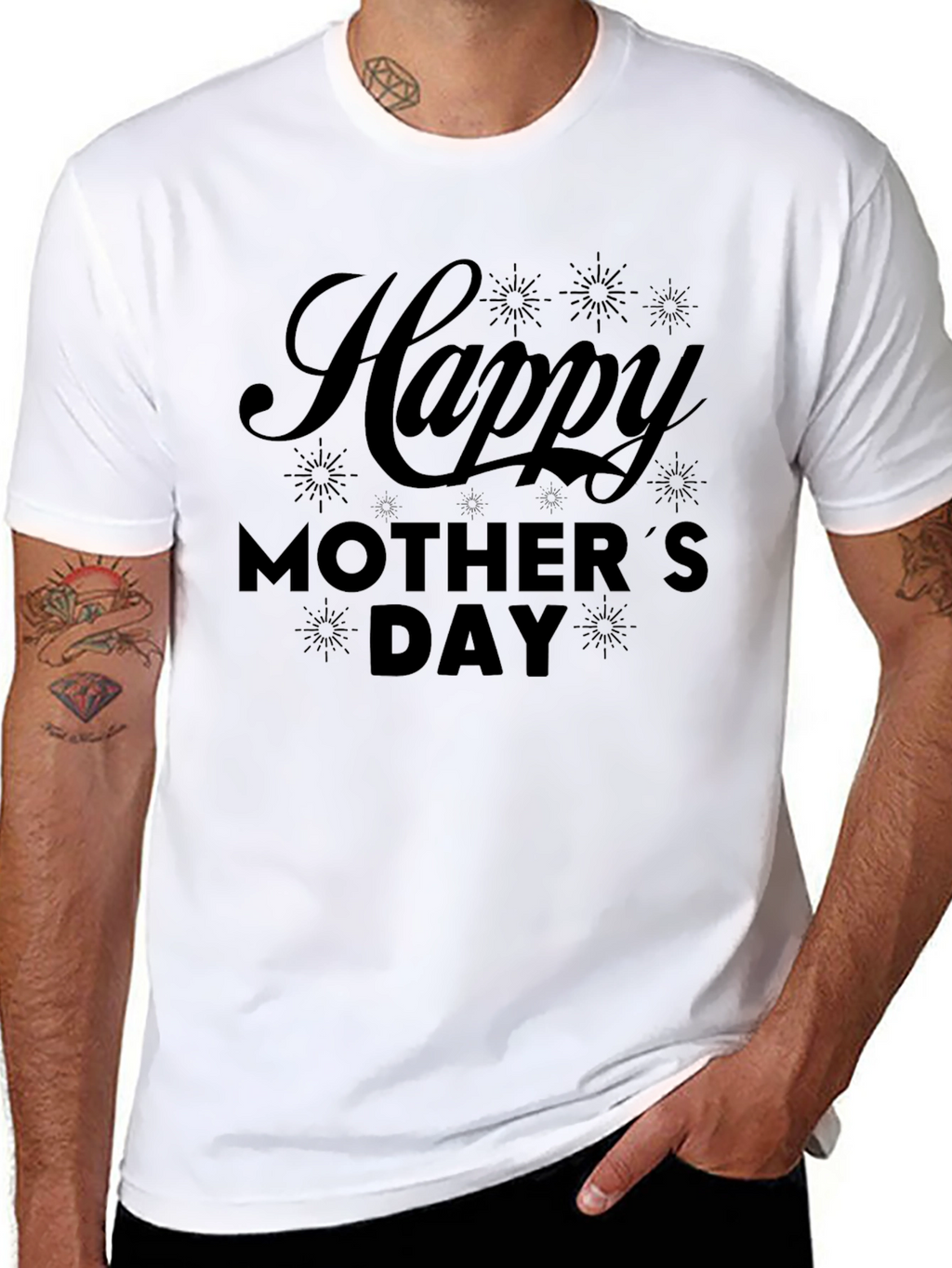 Happy Mothers Day Black T-Shirt