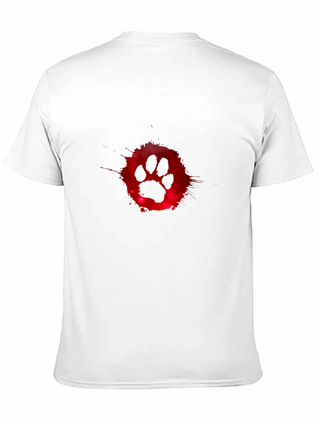 Cosmic Paw Print Graphic Tee - Black