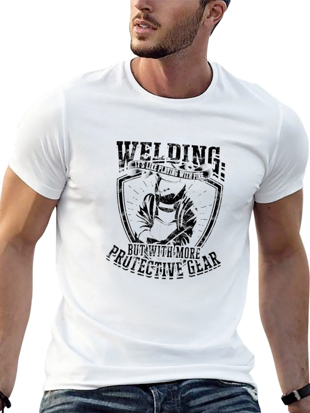 Welding Protective Gear T-Shirt - Black