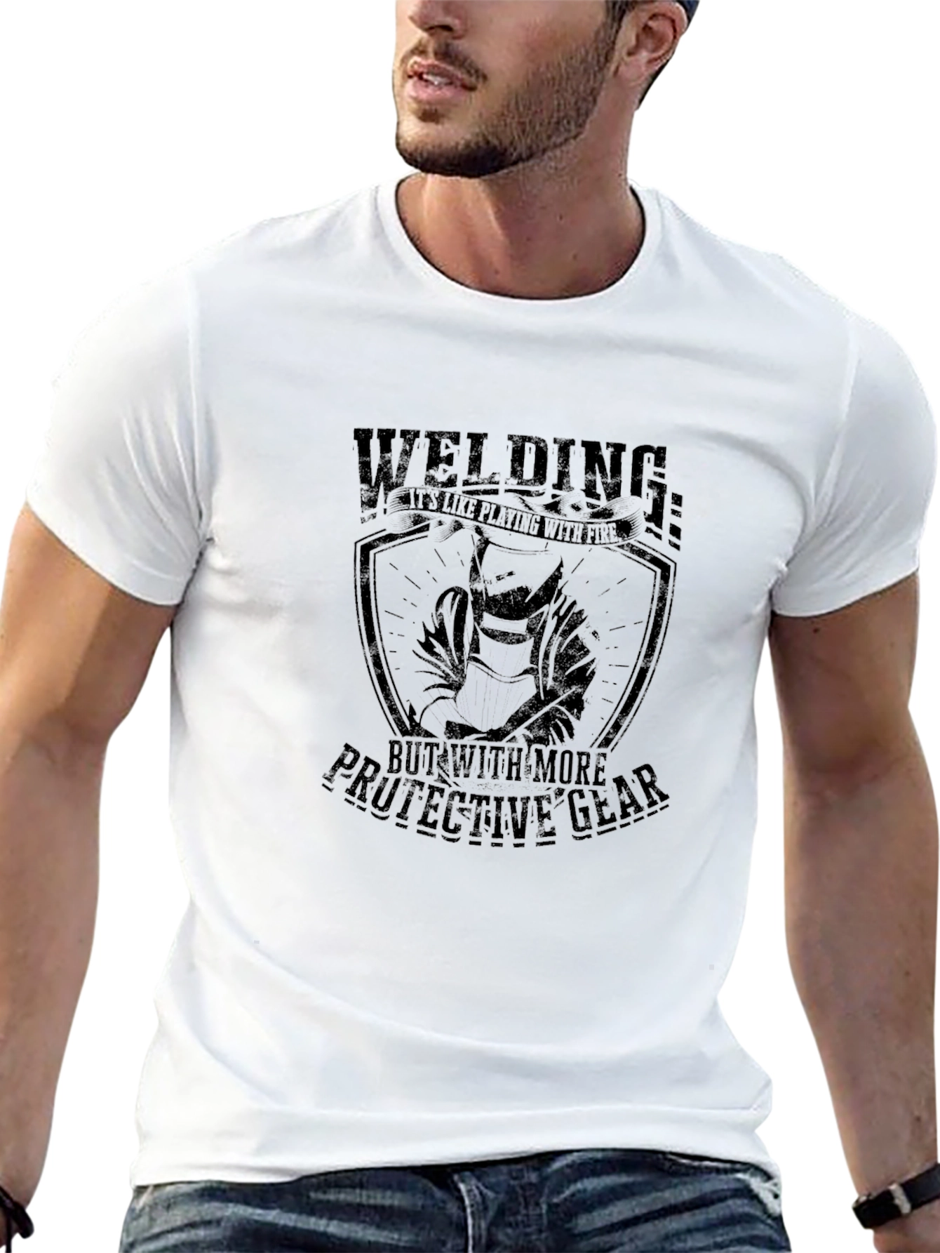 Welding Protective Gear T-Shirt - Black