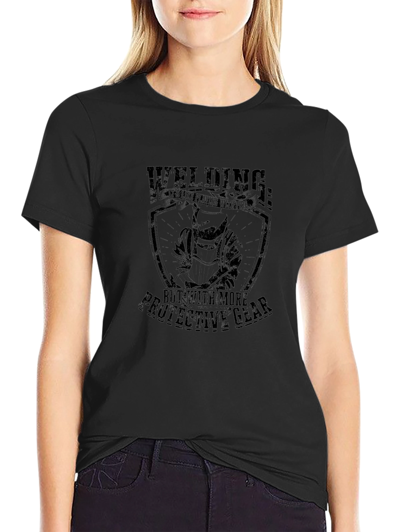 Welding Protective Gear T-Shirt - Black