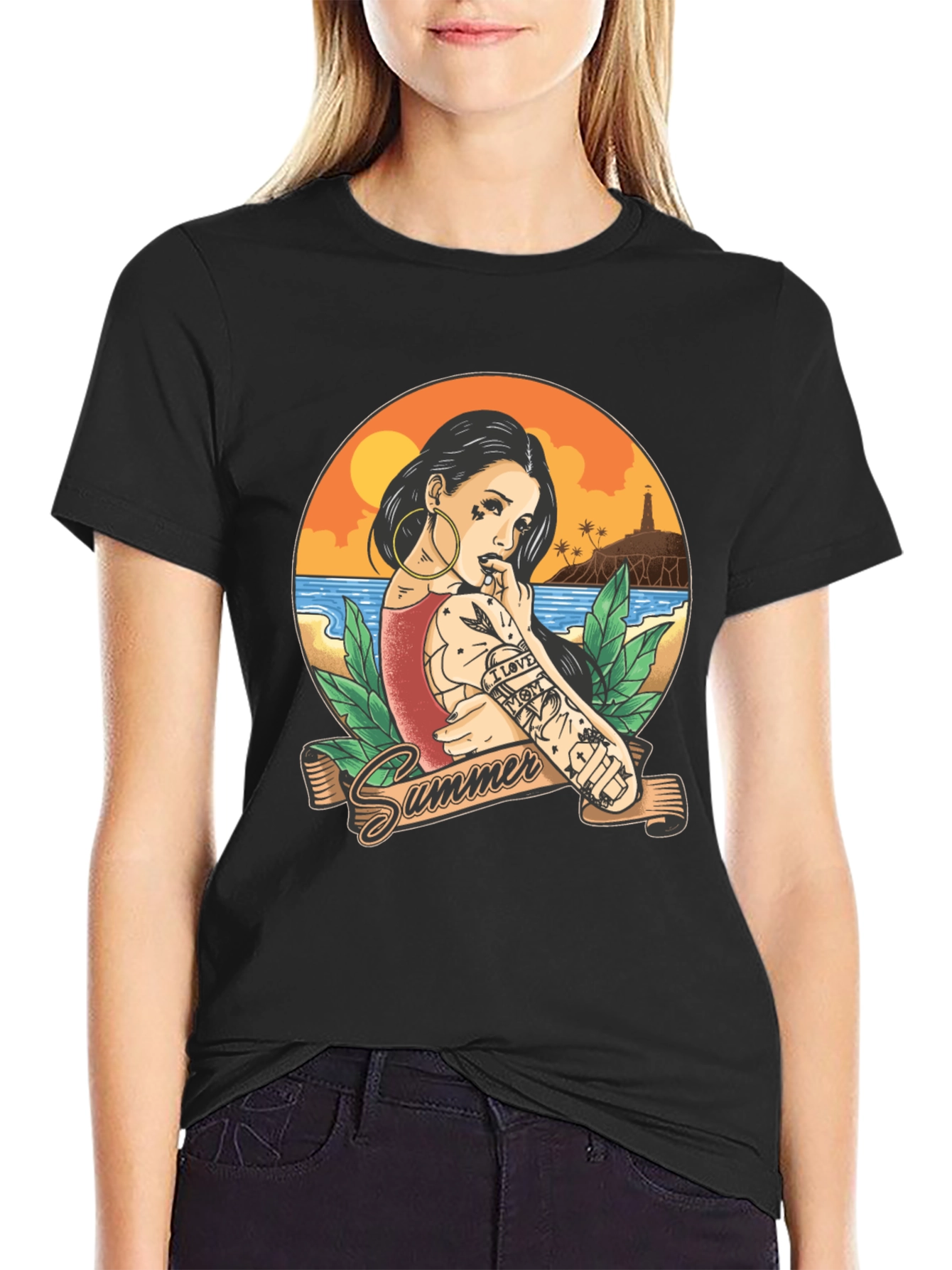 Summer Tattoo Graphic T-Shirt
