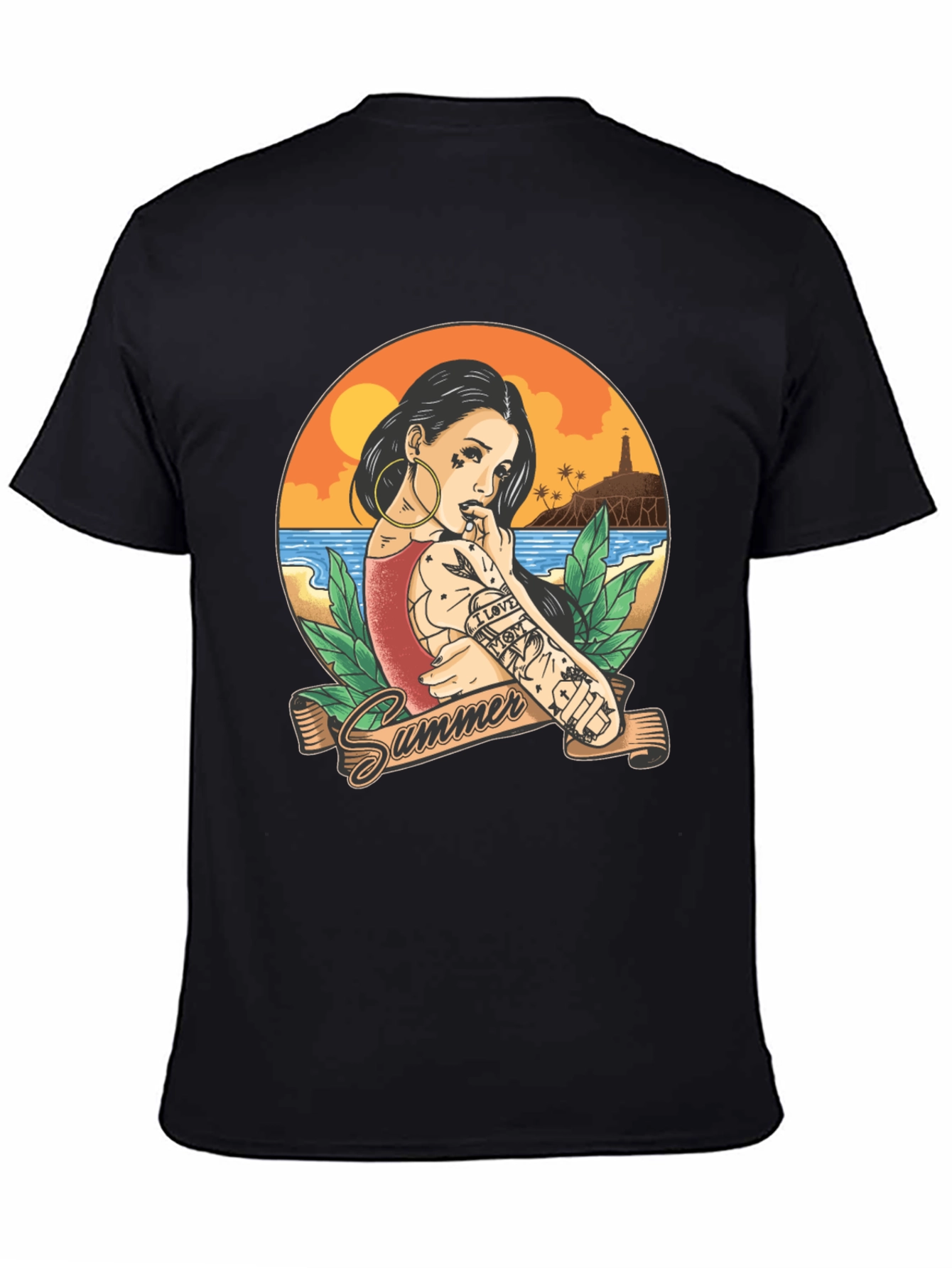 Summer Tattoo Graphic T-Shirt