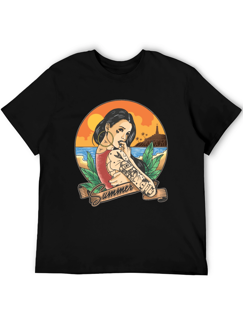 Summer Tattoo Graphic T-Shirt