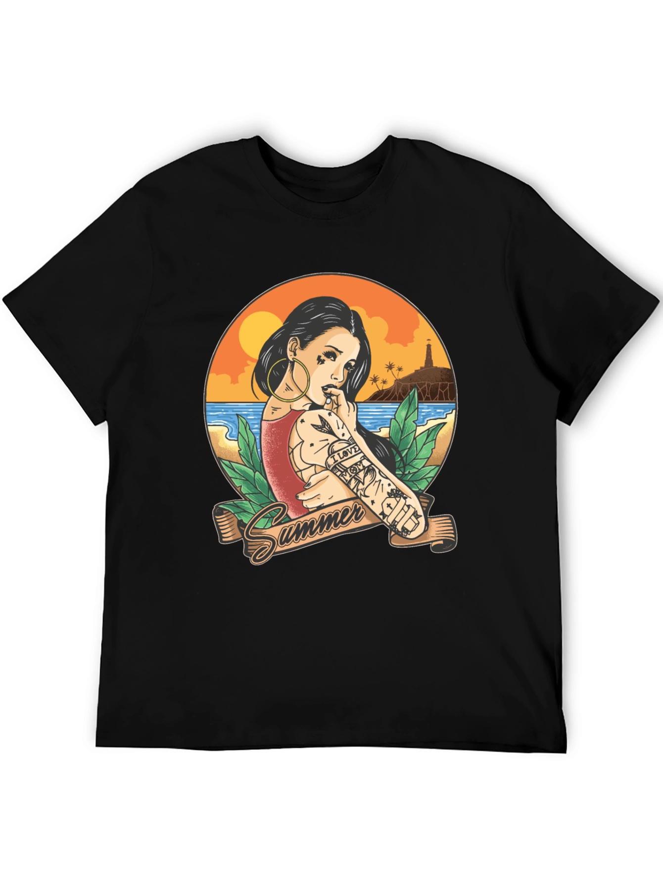 Summer Tattoo Graphic T-Shirt