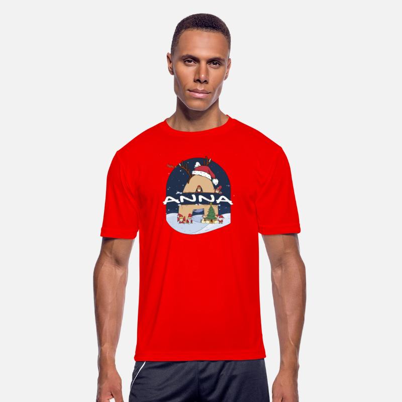 Awesome Anna Name w Santa Hat in Xmas Theme