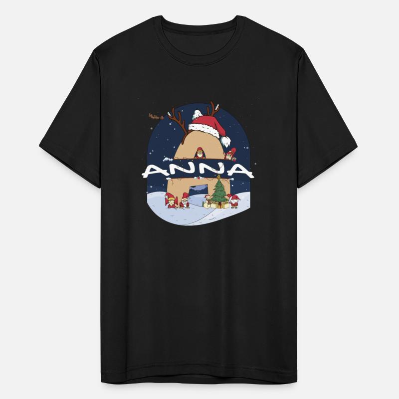 Awesome Anna Name w Santa Hat in Xmas Theme