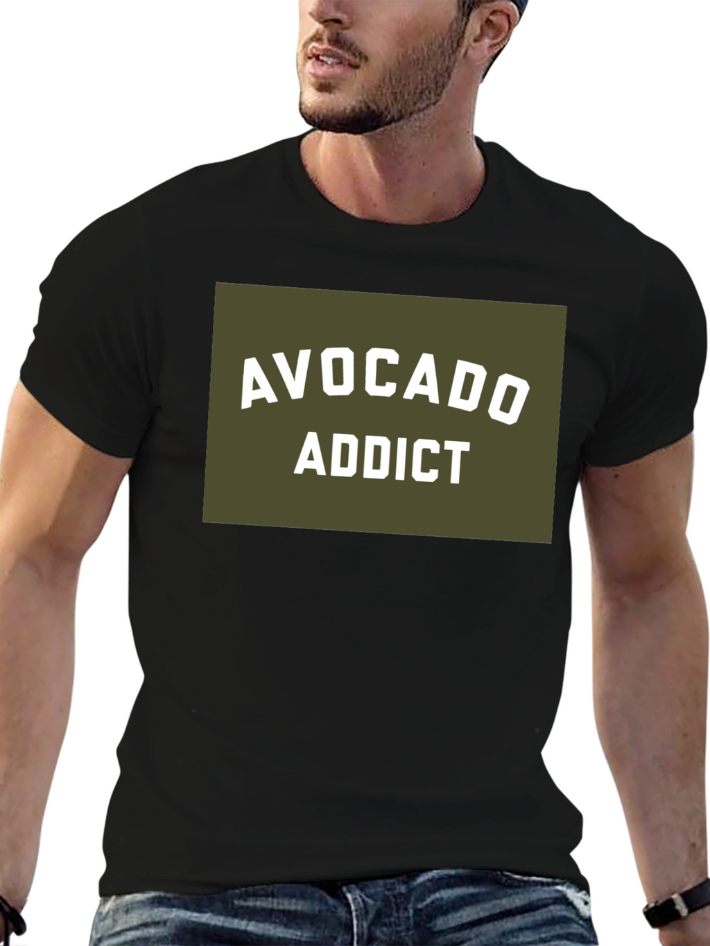 Avocado Addict Graphic T-Shirt - Black