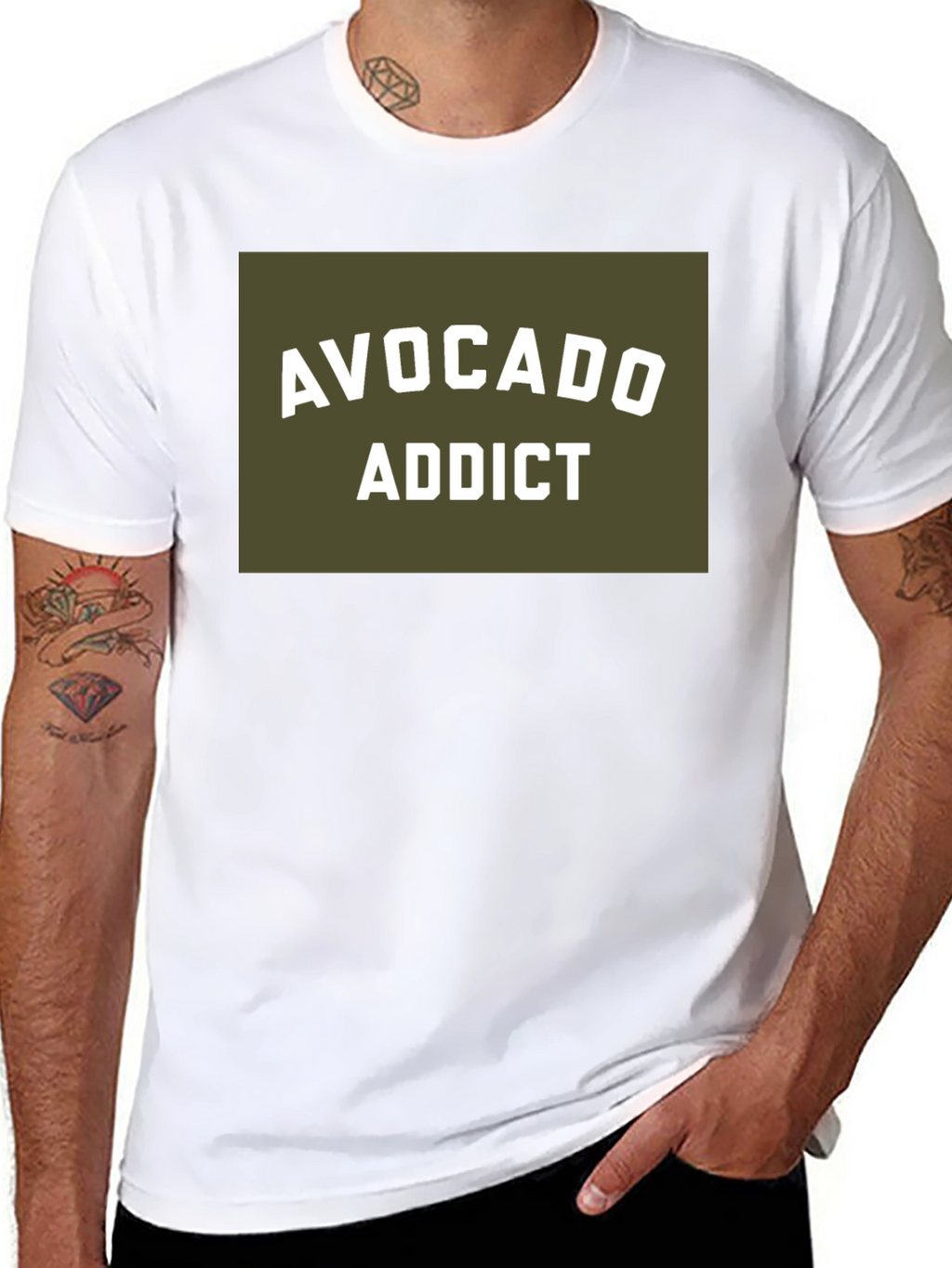 Avocado Addict Graphic T-Shirt - Black