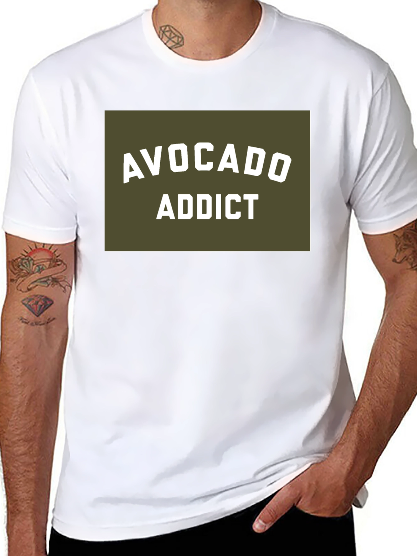 Avocado Addict Graphic T-Shirt - Black