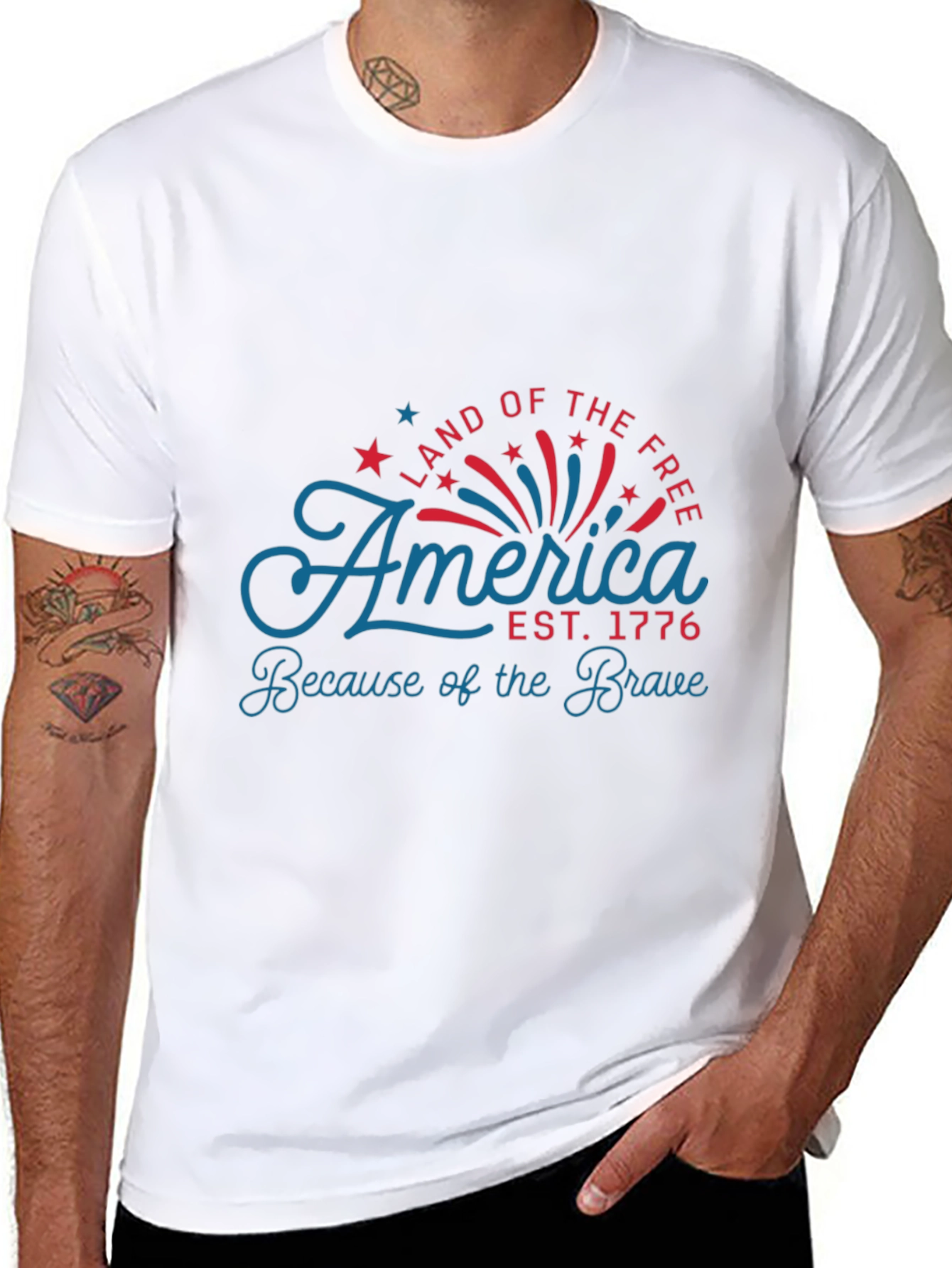 Patriotic America Graphic Tee - Land of the Free