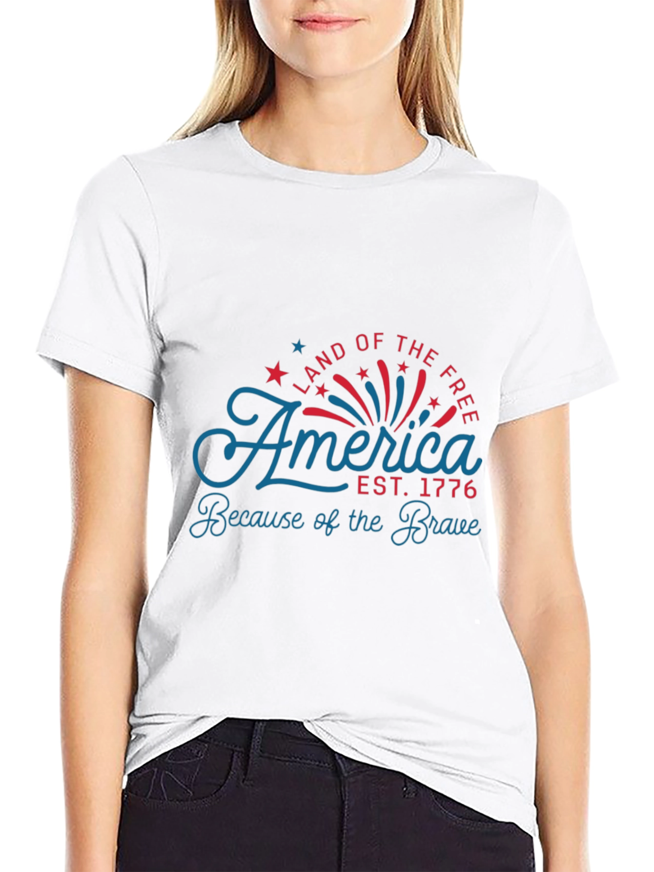 Patriotic America Graphic Tee - Land of the Free