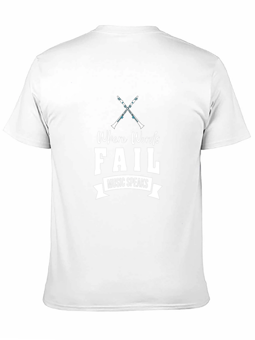 Where Words Fail Music Speaks Black T-Shirt