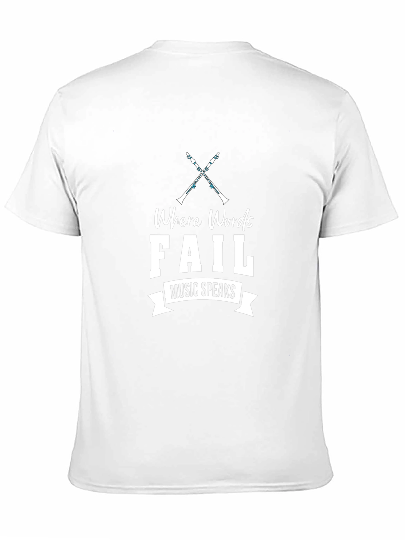 Where Words Fail Music Speaks Black T-Shirt