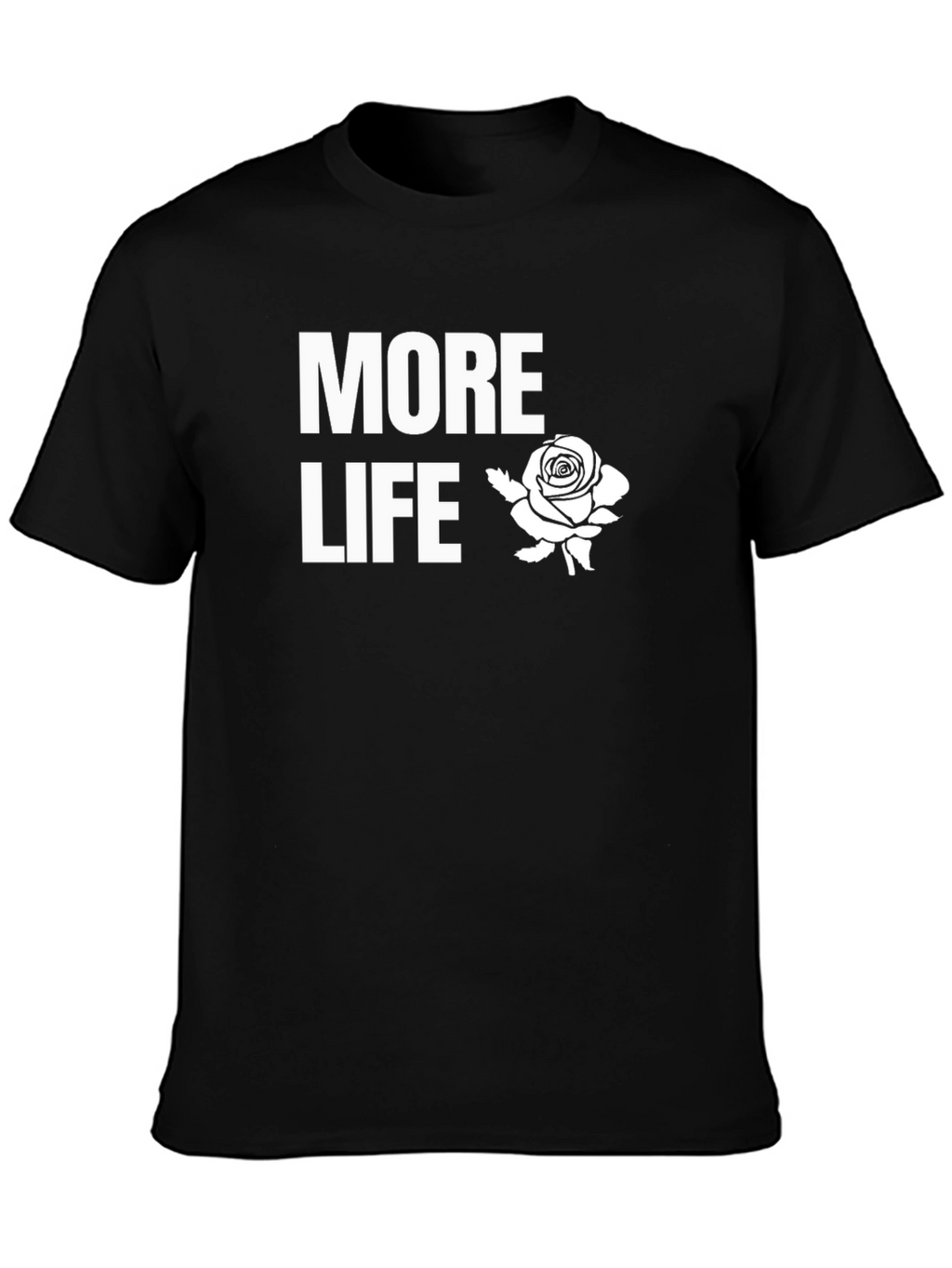 More Life Rose Graphic T-Shirt - Black
