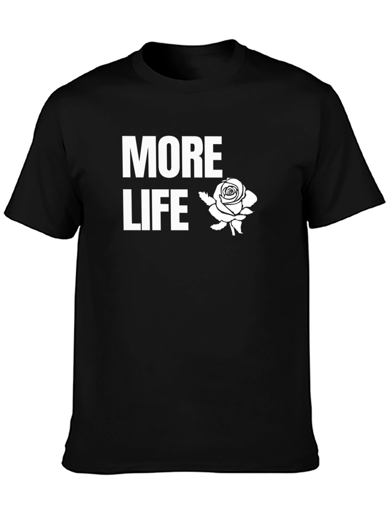 More Life Rose Graphic T-Shirt - Black