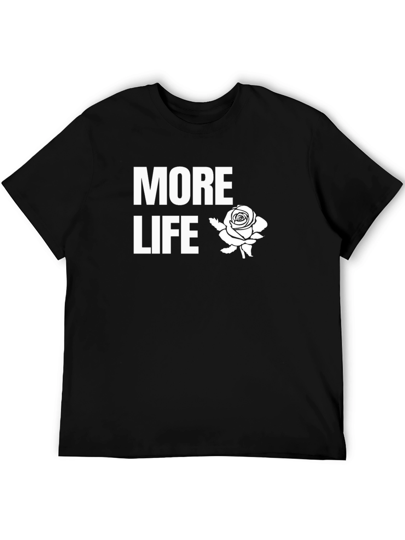 More Life Rose Graphic T-Shirt - Black