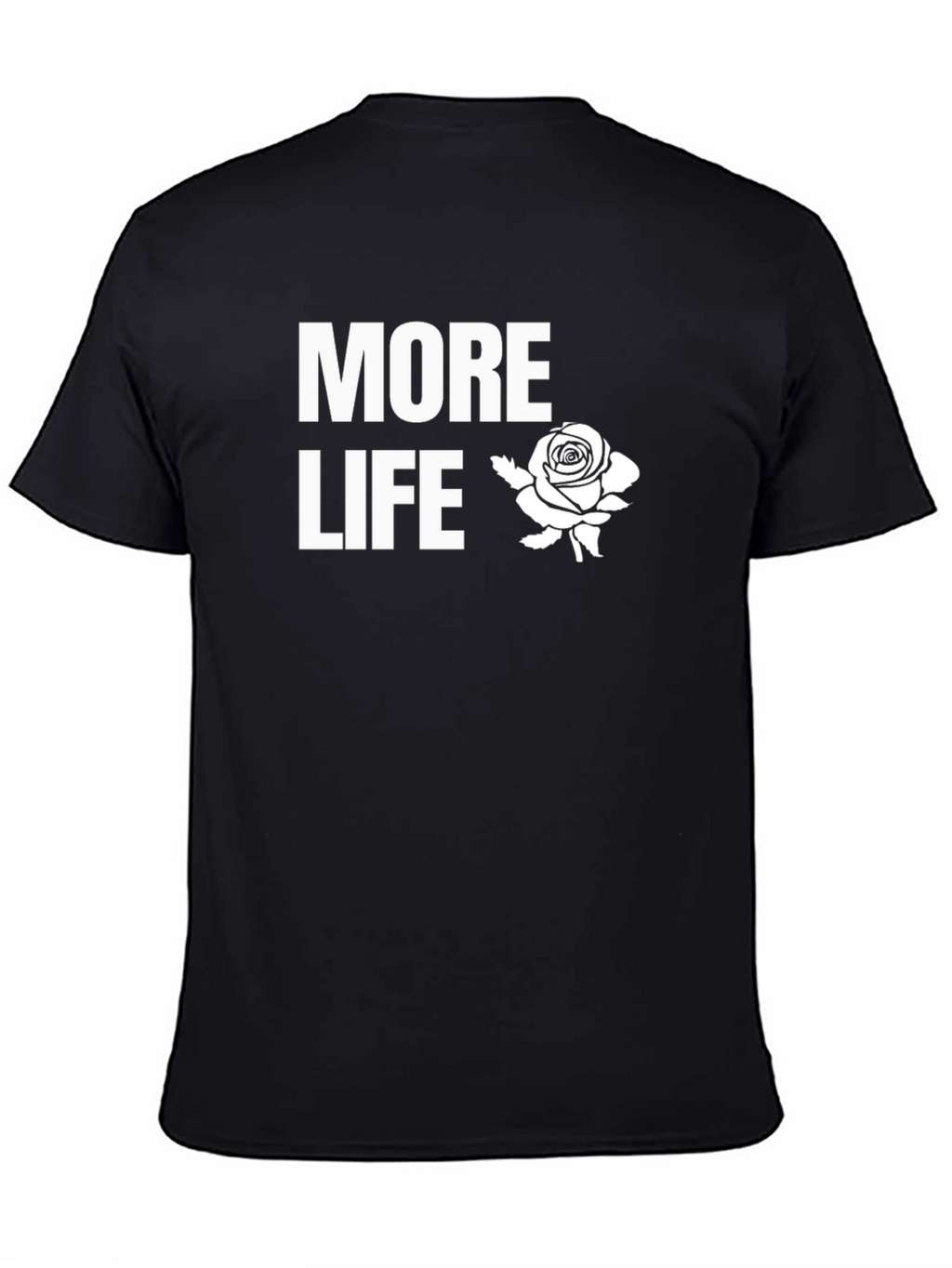 More Life Rose Graphic T-Shirt - Black