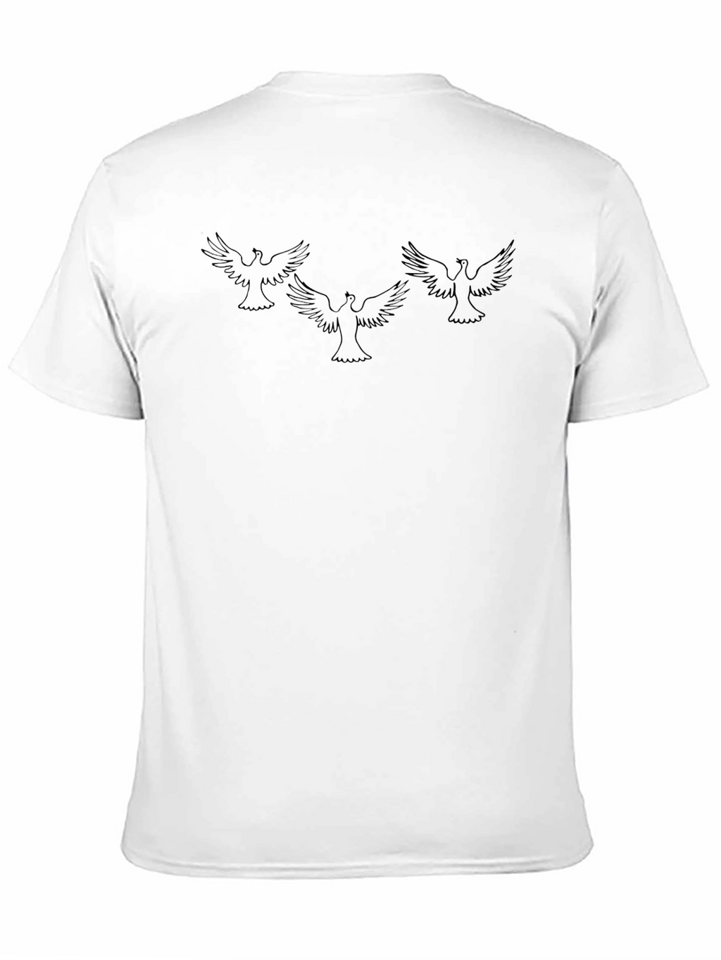 Mens Black Graphic Tee - Bird Design