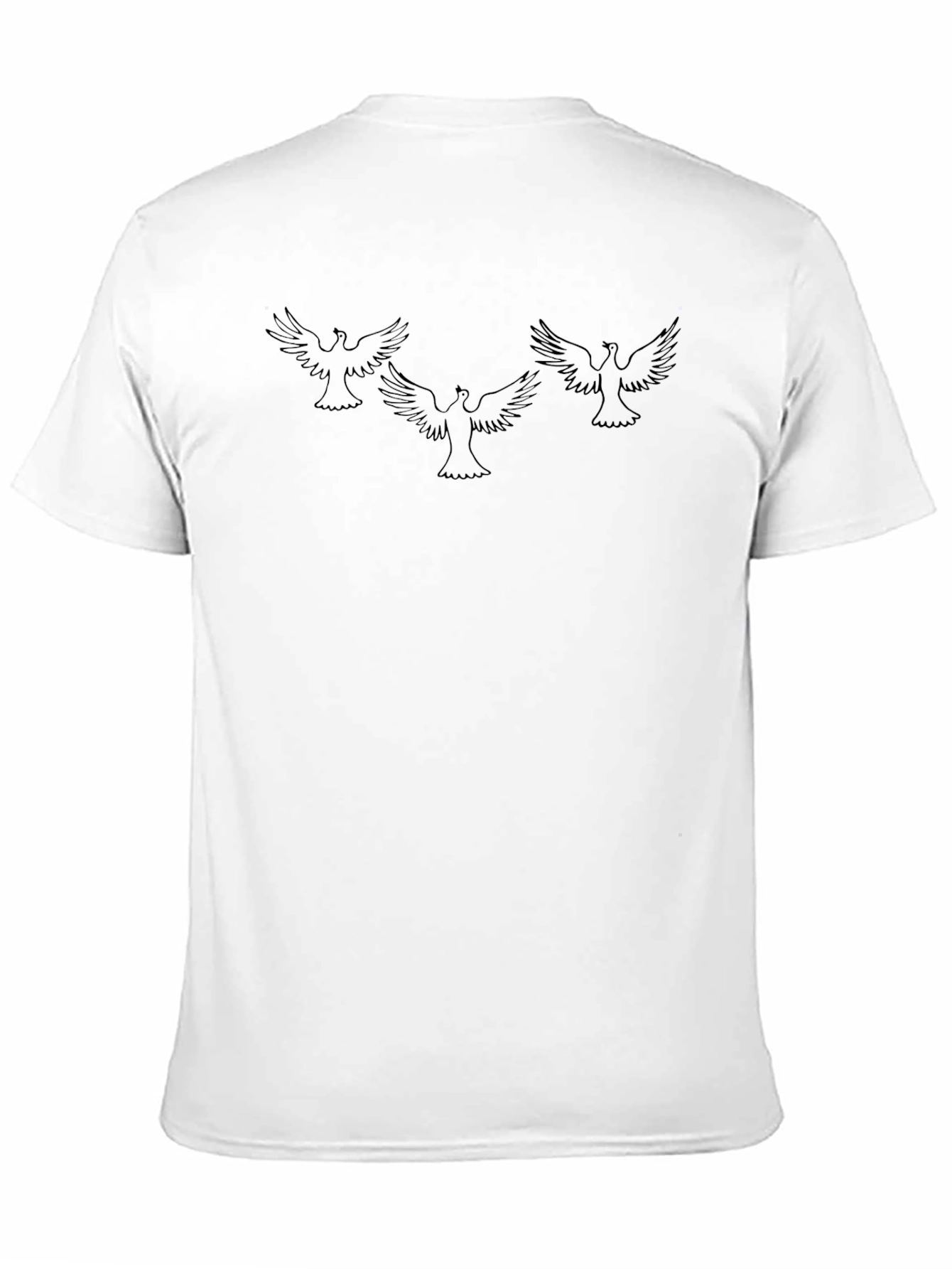 Mens Black Graphic Tee - Bird Design
