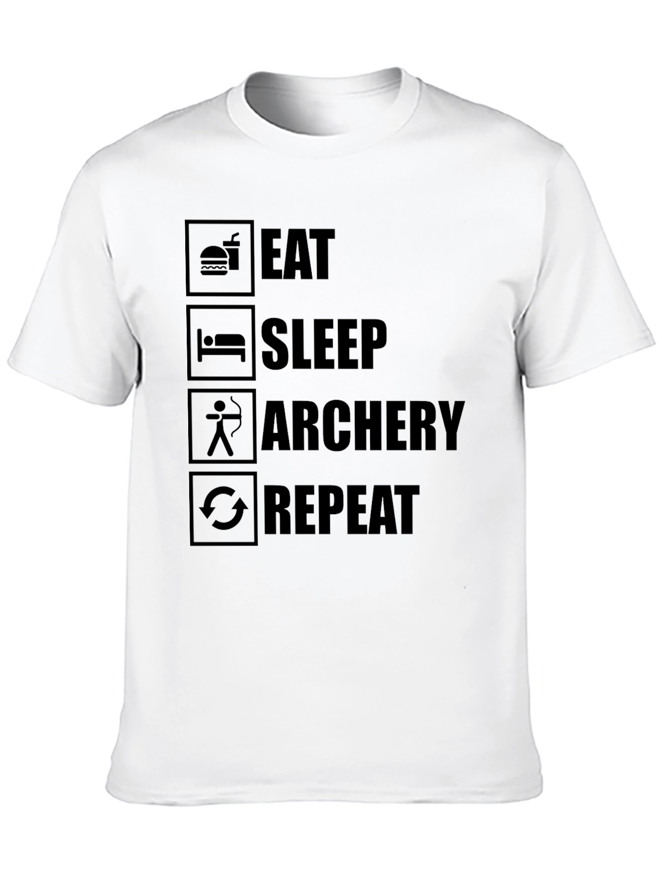 Eat Sleep Archery Repeat Black T-Shirt