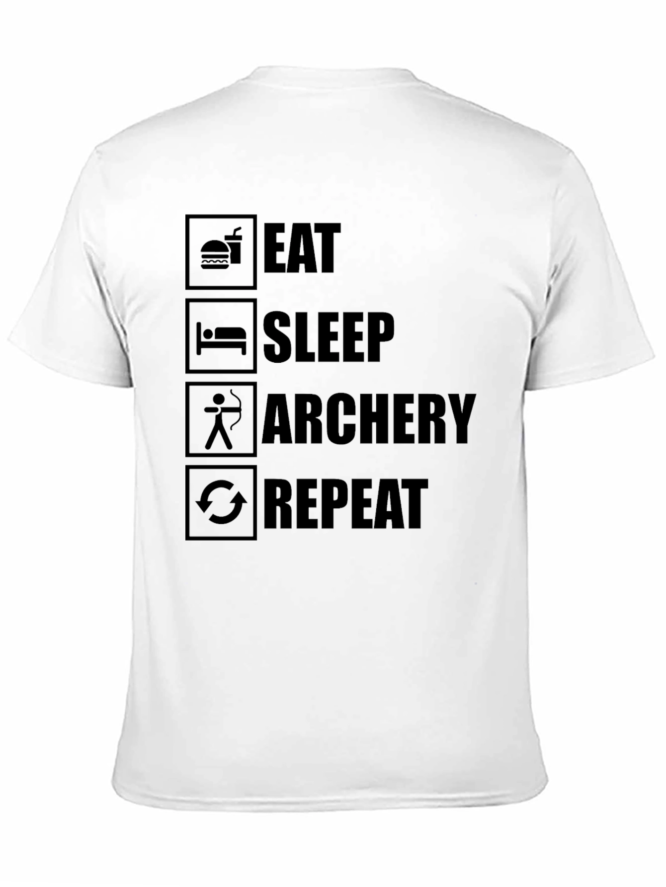 Eat Sleep Archery Repeat Black T-Shirt