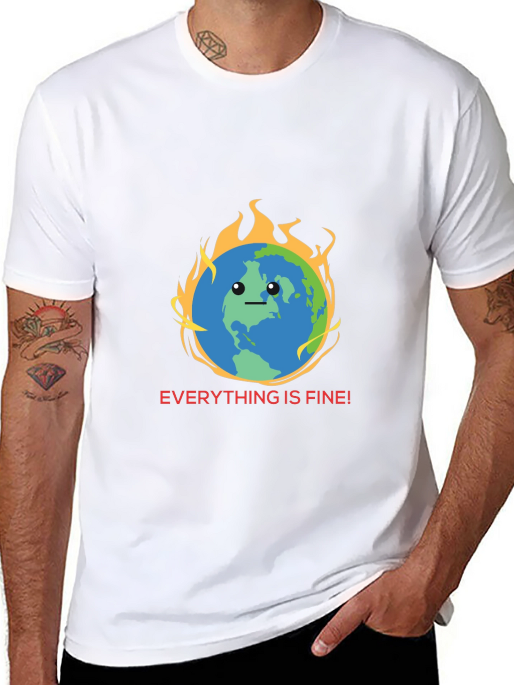 Everything is Fine Earth Graphic Tee