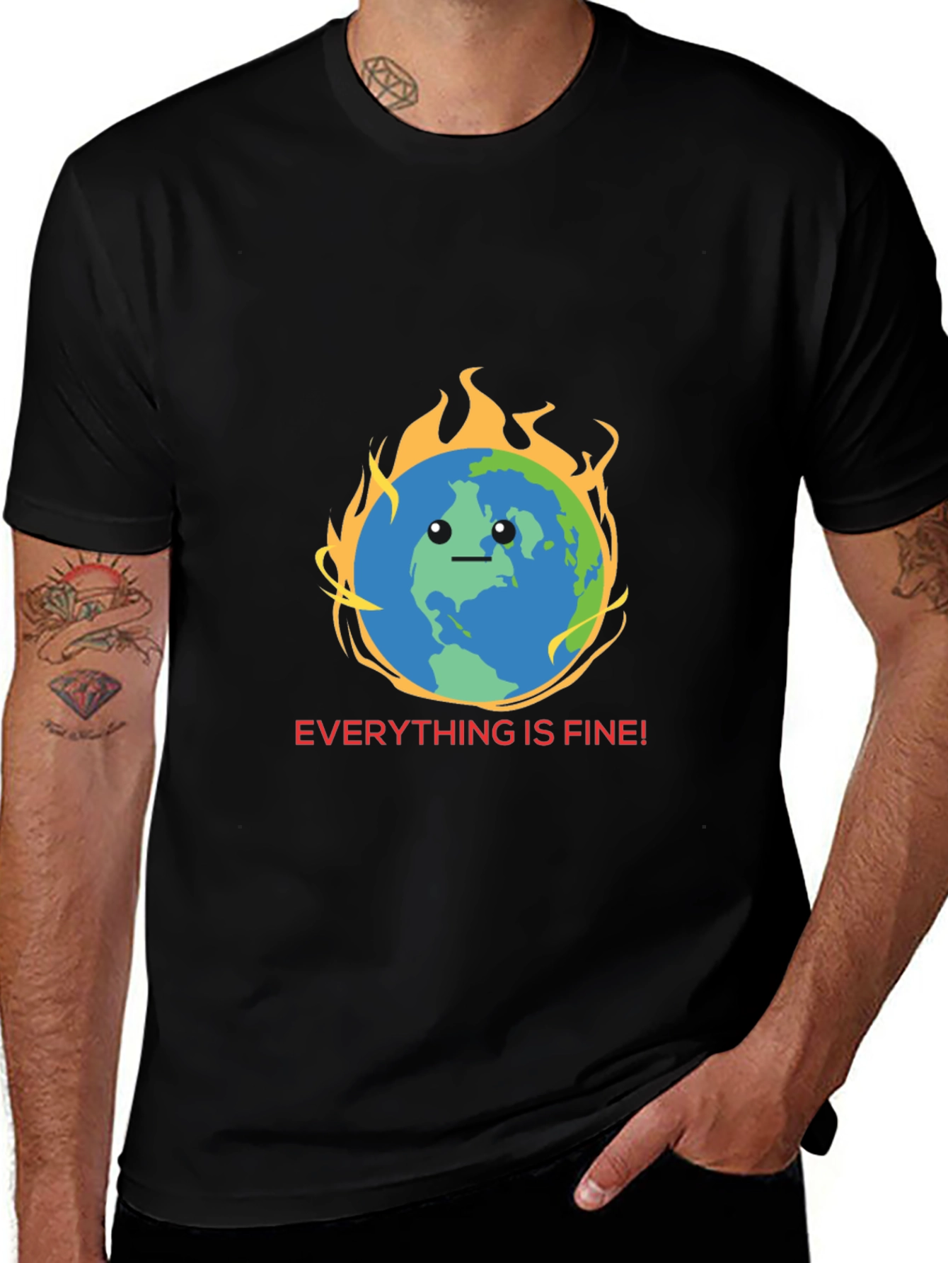 Everything is Fine Earth Graphic Tee