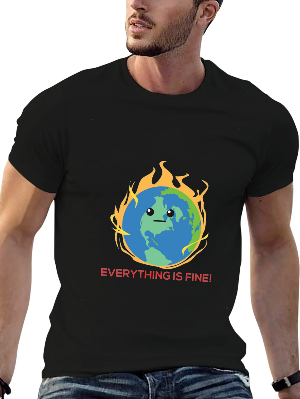 Everything is Fine Earth Graphic Tee