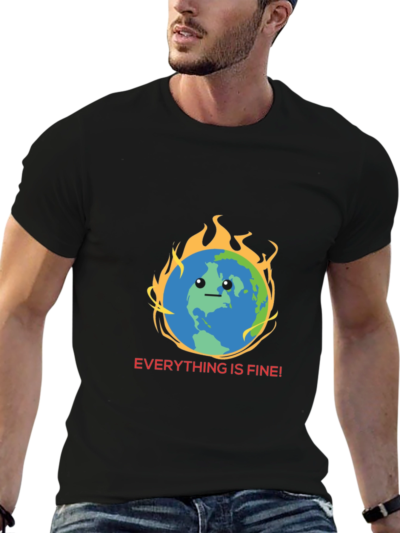 Everything is Fine Earth Graphic Tee