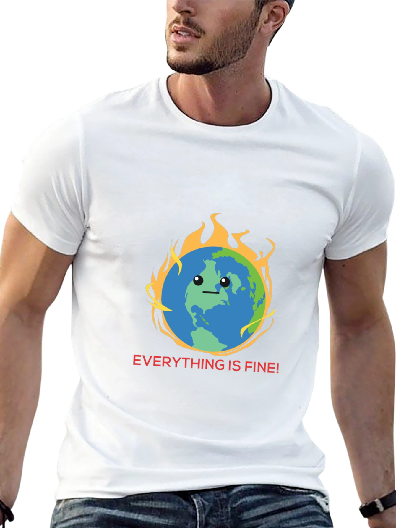 Everything is Fine Earth Graphic Tee