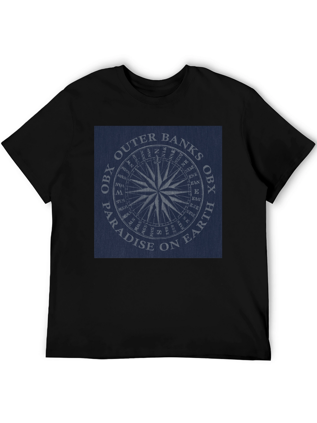 Outer Banks OBX Paradise Compass Black T-Shirt