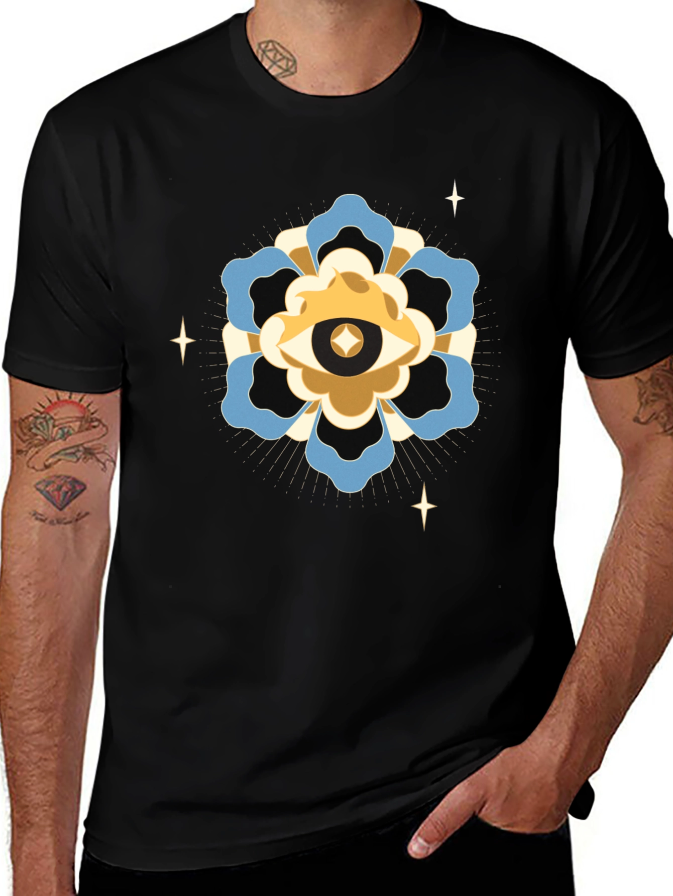 Mystic Eye Graphic Black T-Shirt