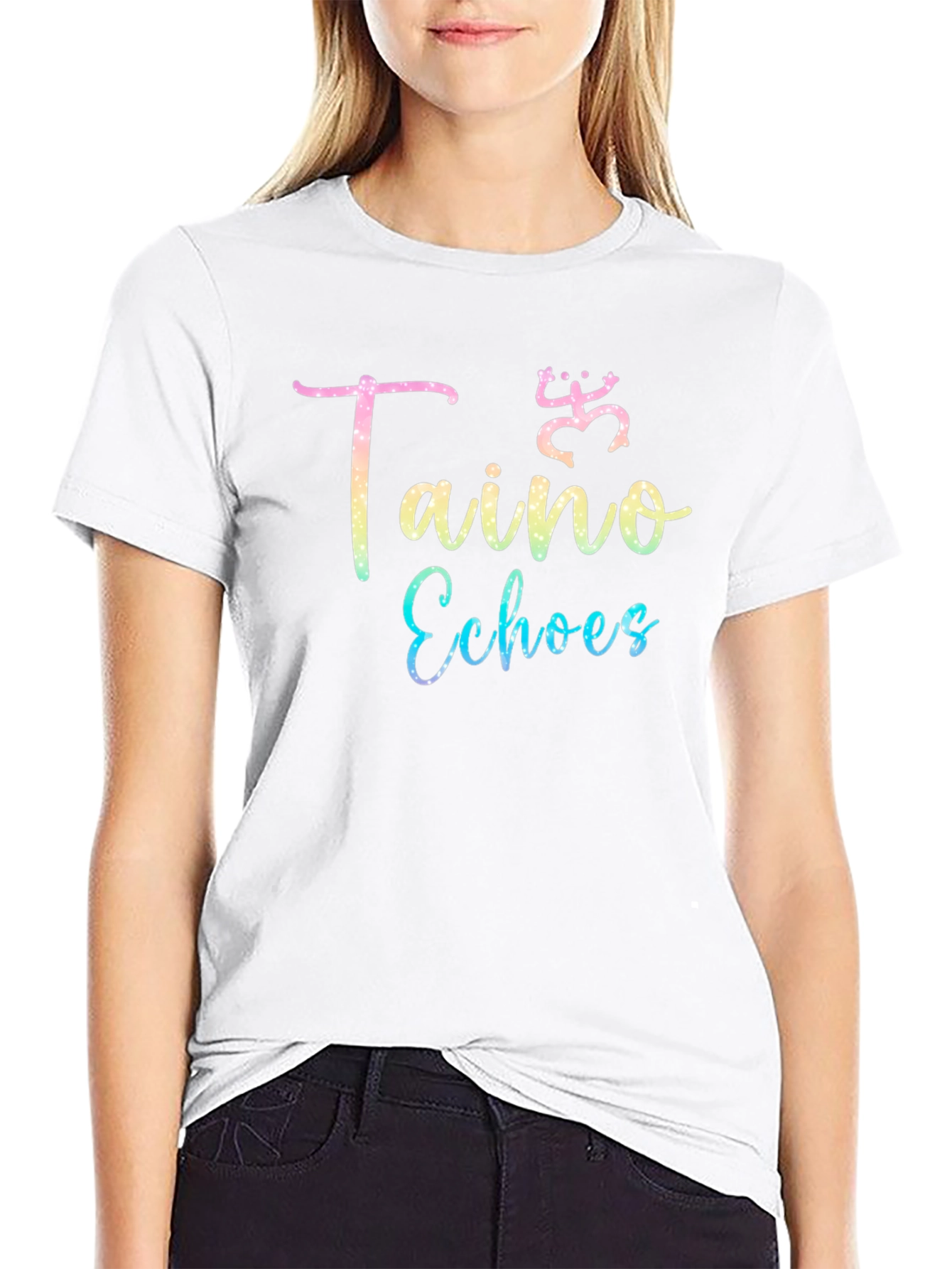 Taino Echoes Black Graphic Tee