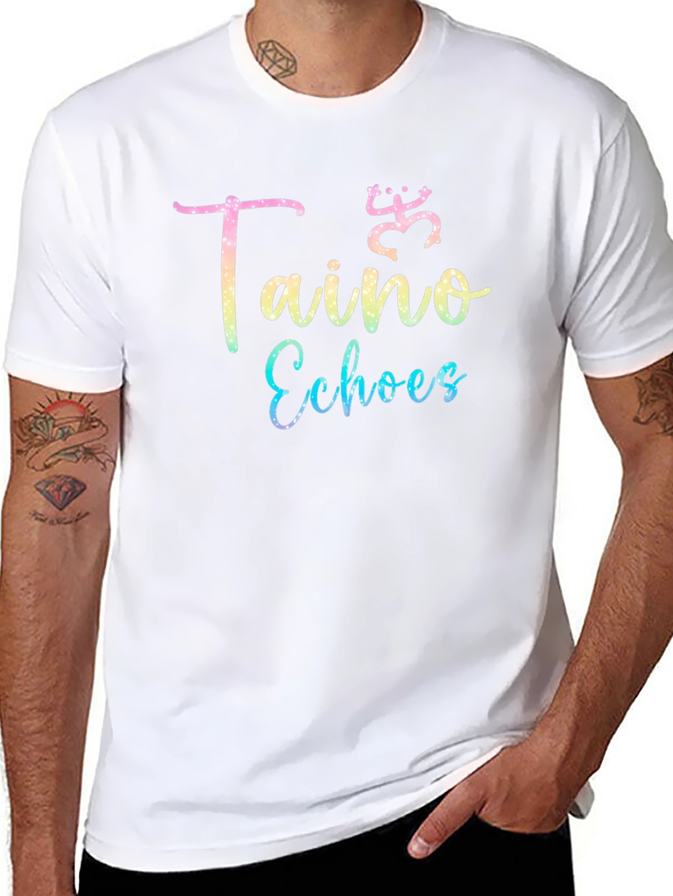Taino Echoes Black Graphic Tee