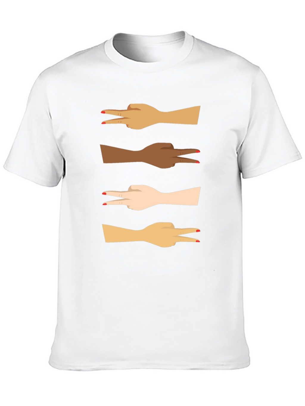 Diversity Peace Sign Graphic Tee - Black Unisex T-Shirt