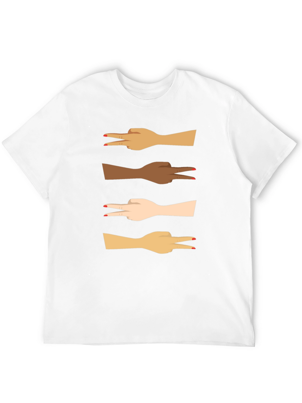 Diversity Peace Sign Graphic Tee - Black Unisex T-Shirt