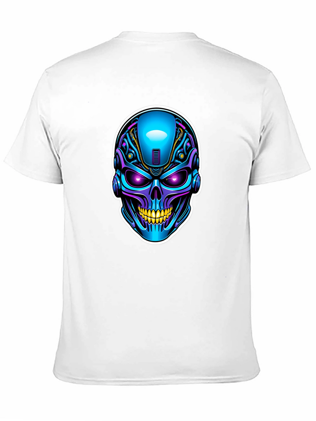 Cyberpunk Skull Graphic T-Shirt
