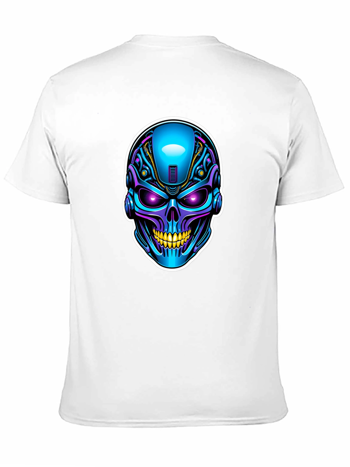 Cyberpunk Skull Graphic T-Shirt