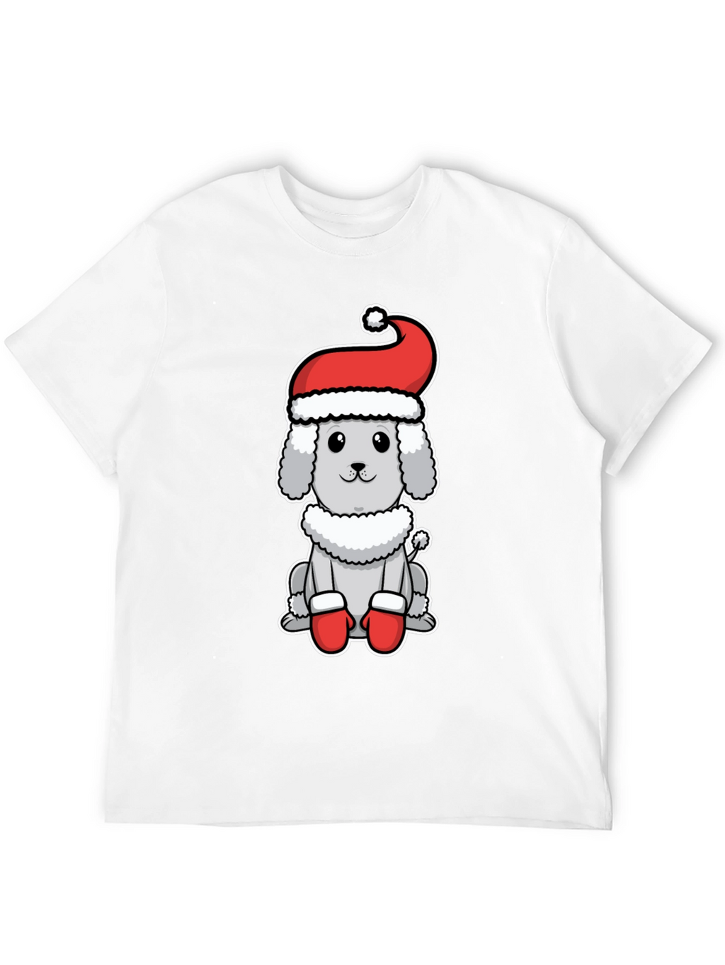 Festive Poodle Tee - Holiday Dog Shirt