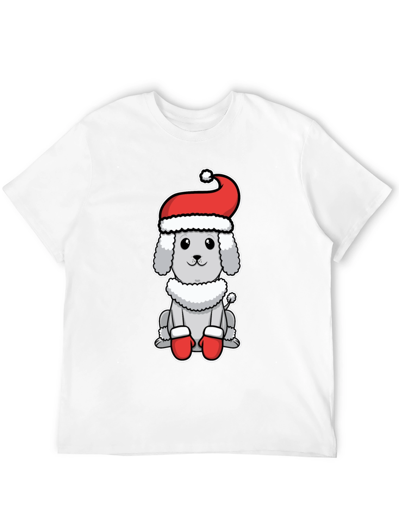 Festive Poodle Tee - Holiday Dog Shirt