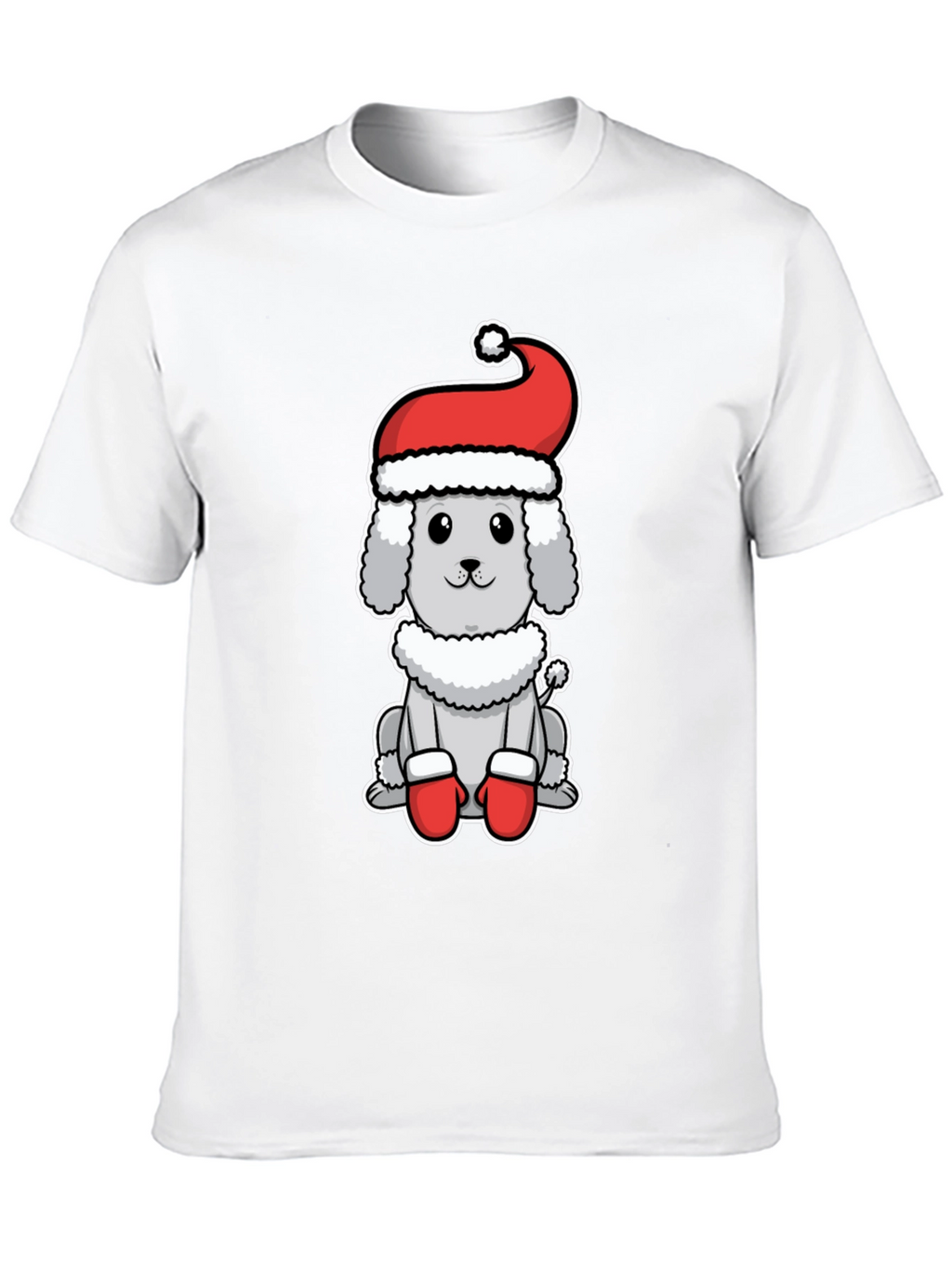 Festive Poodle Tee - Holiday Dog Shirt