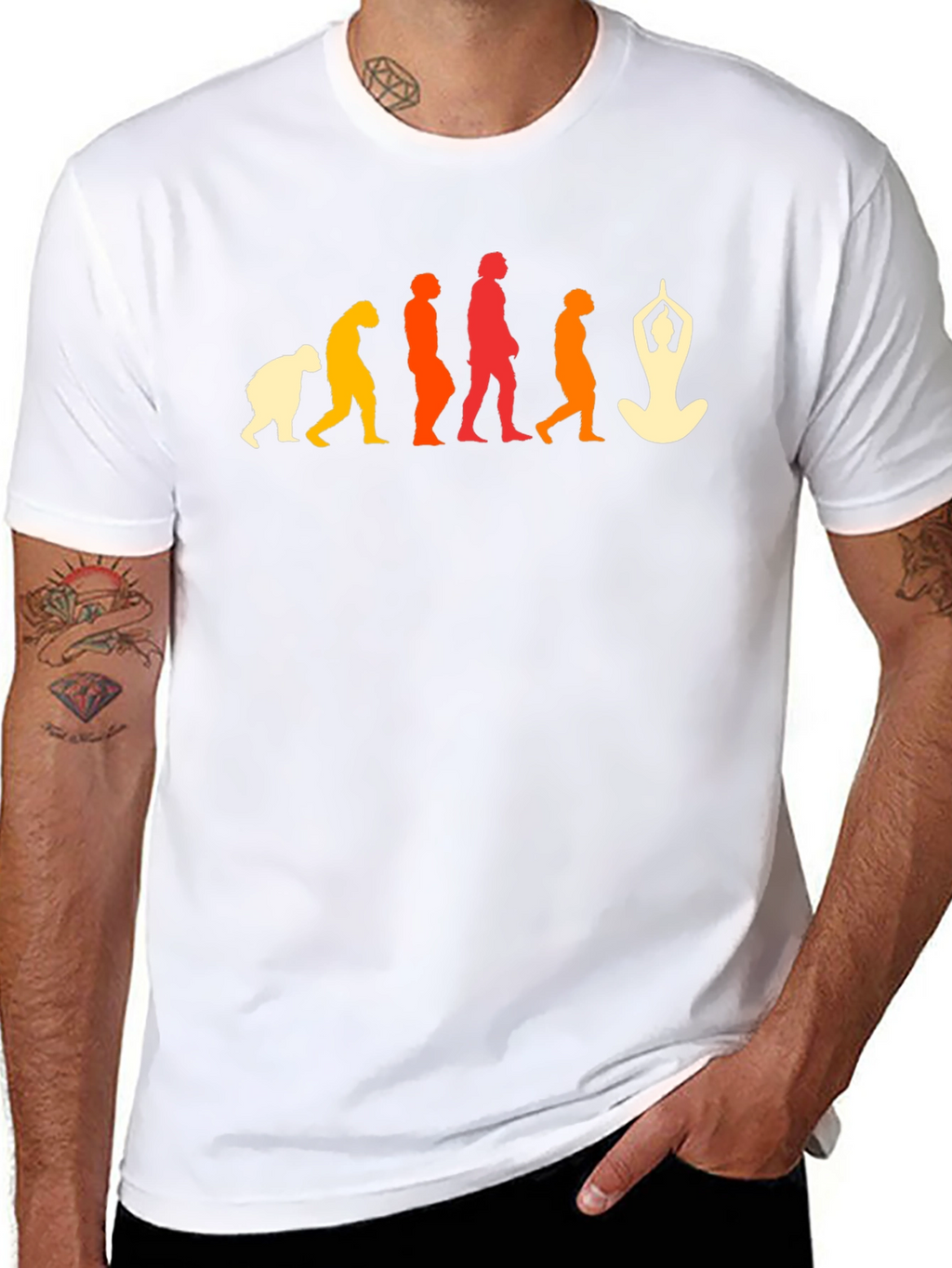 Yoga Evolution T-Shirt - Black Graphic Tee