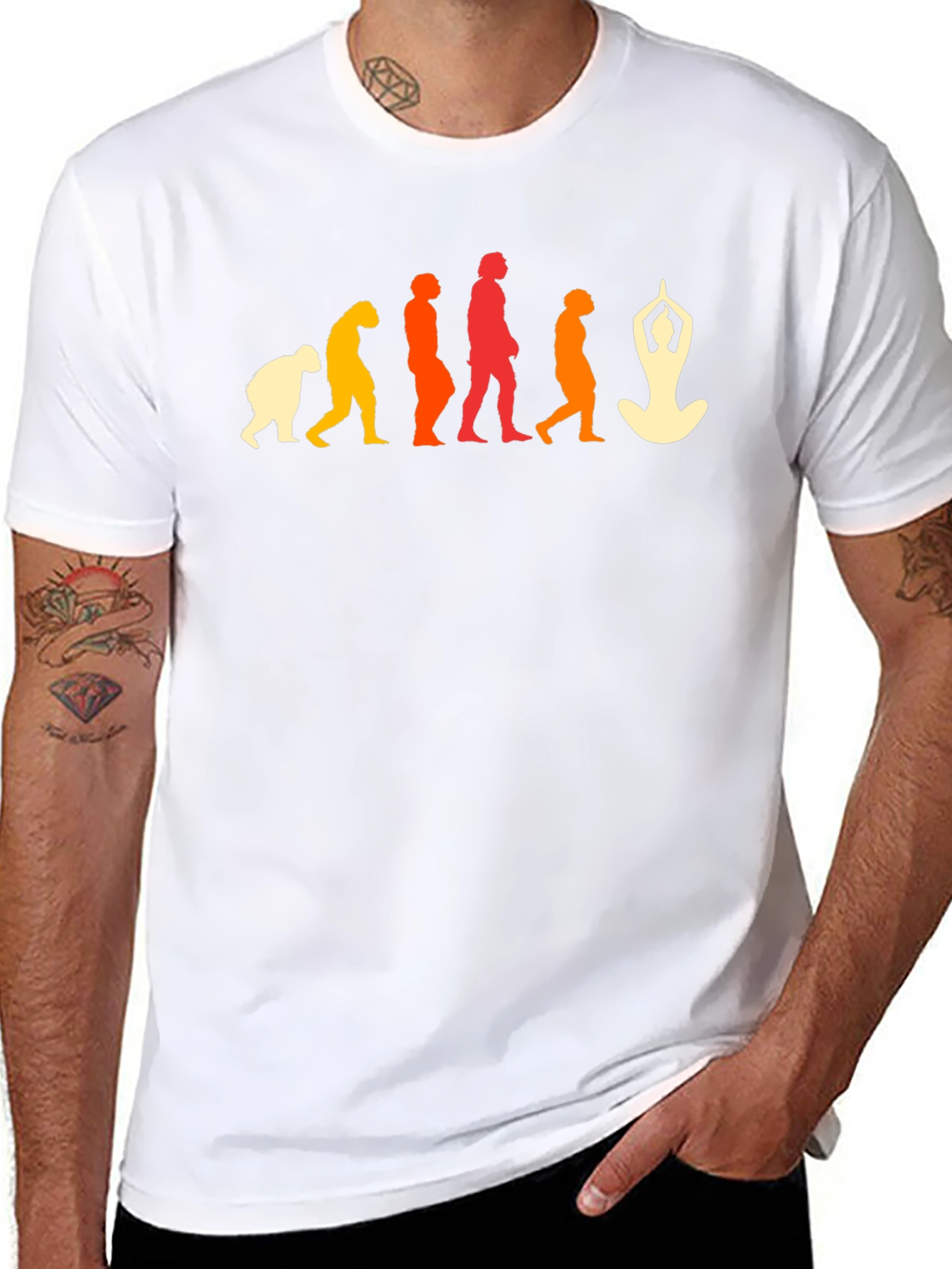 Yoga Evolution T-Shirt - Black Graphic Tee