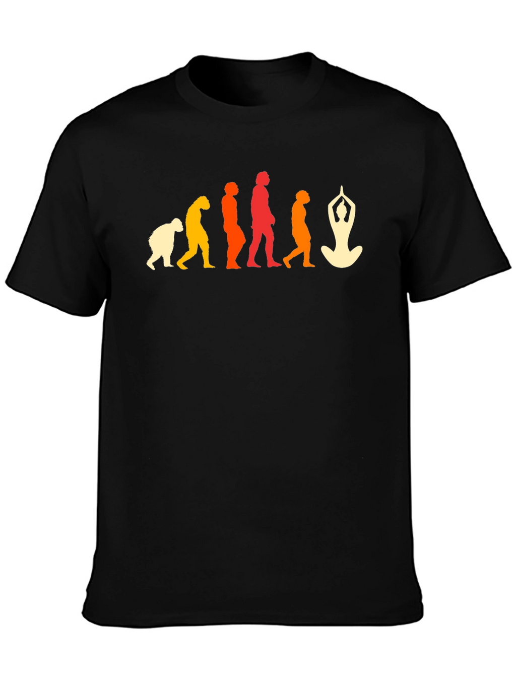 Yoga Evolution T-Shirt - Black Graphic Tee